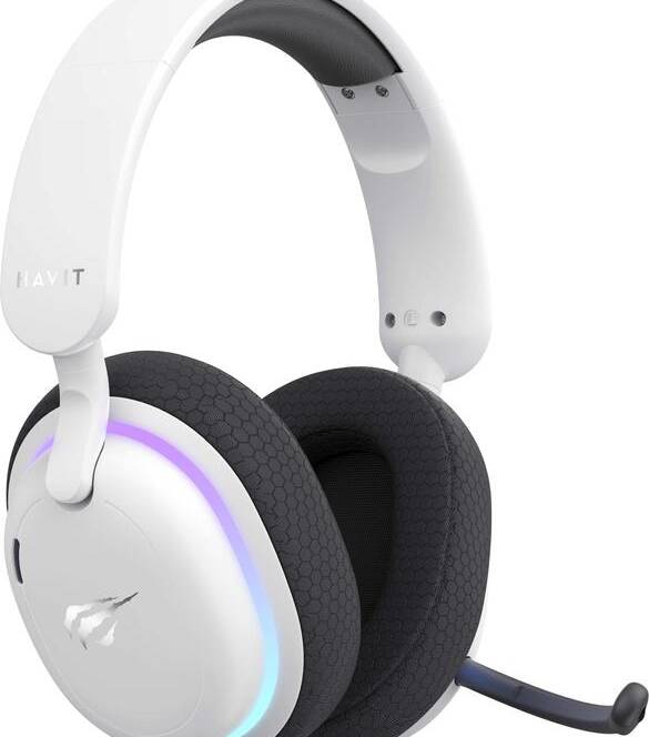 HAVIT Fuxi-H7 white+black Gaming series-2.4G Gaming headphone