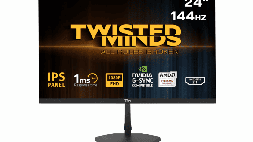 Twisted Minds TM24FHD144IPS 24 inch 144Hz gaming monitor - Star Pixel Qatar