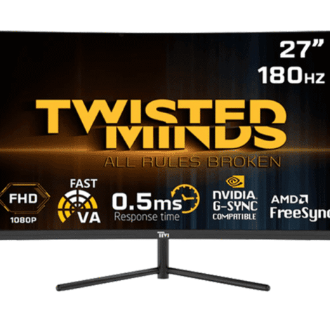 Twisted Minds TM27FHD180VA 27 inch curved 180Hz gaming monitor - Star Pixel Qatar