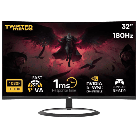 Twisted Minds TM32CFHD180VA 32 inch curved 180Hz gaming monitor - Star Pixel Qatar